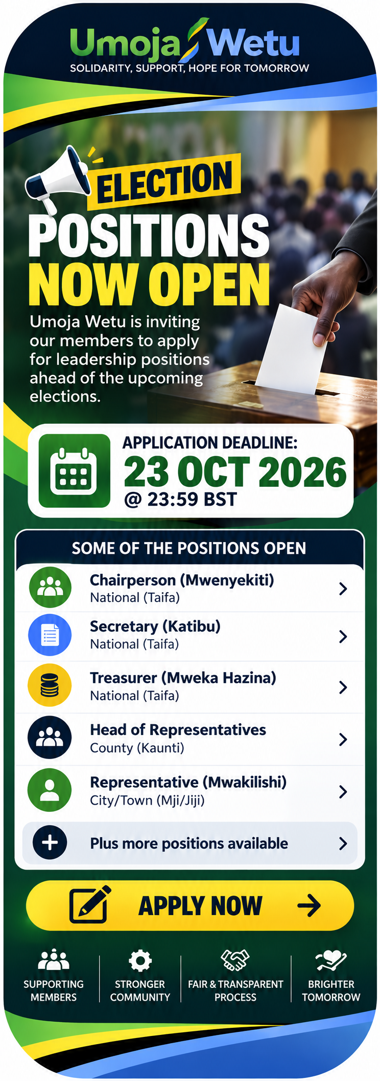 Umoja Wetu Election